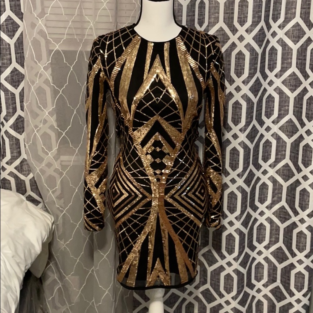 Windsor beautiful black & gold dress